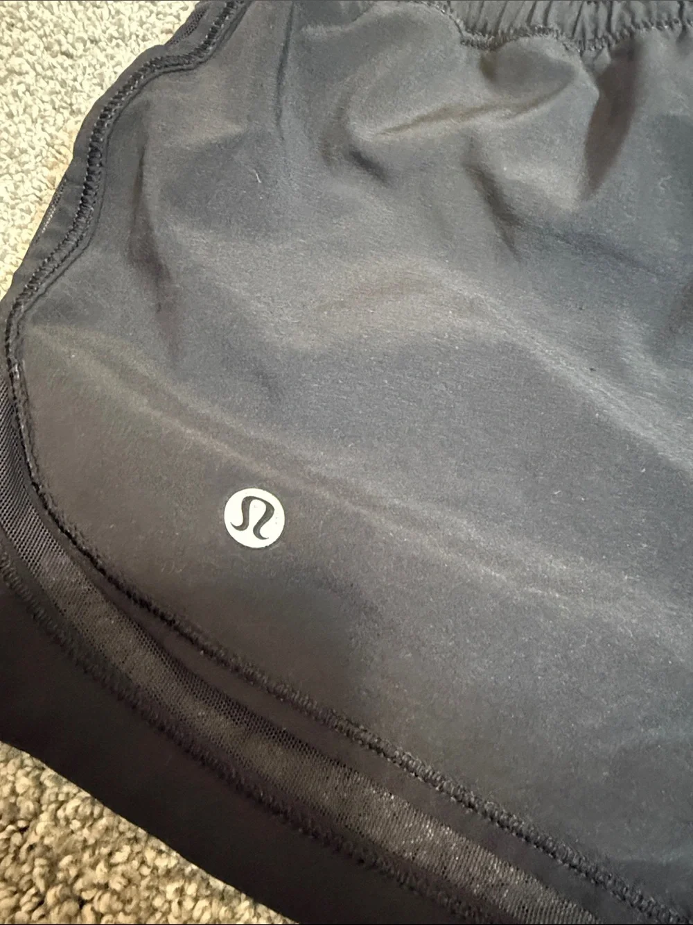 lululemon athletica Black Running Shorts with Inner Liner